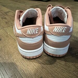 Pink and White Nike Dunks Low